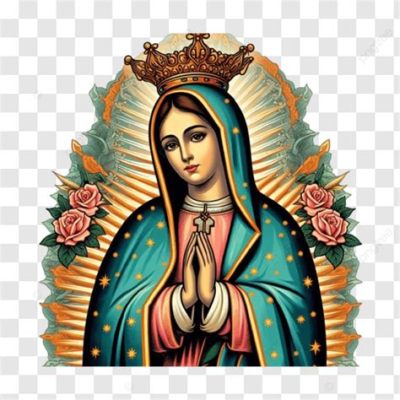 “The Virgin of Guadalupe”  A Majestic Depiction of Religious Devotion and Intricate Baroque Detailing!